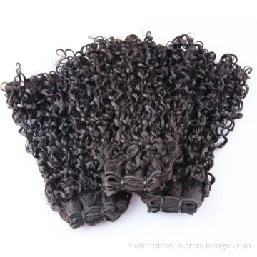 Double Drawn Raw virgin Cuticles Aligned Human hair pixie and Straight Weave Natural color Virgin  Hair Weft Silky Straight